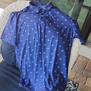 Mizzen+Main Floral Blue Polo
